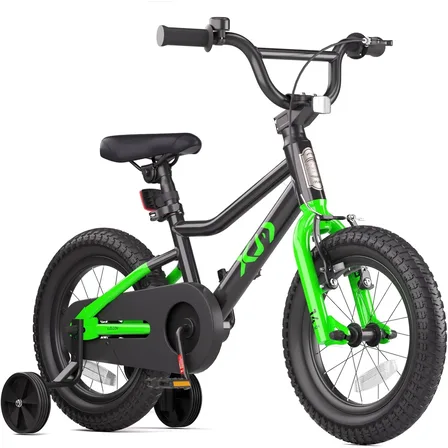 XJD Kids BMX Bike with Training Wheels – Black