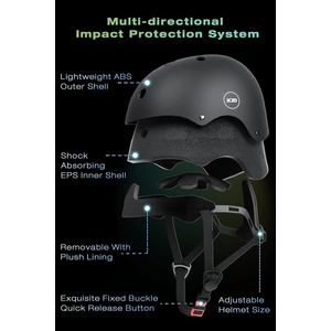 XJD Kids Bike Helmet & Protective Gear Set – Black