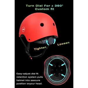 XJD Kids Bike Helmet & Protective Gear Set – Red, Medium