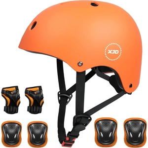 XJD Kids Bike Helmet & Protective Gear Set – Orange