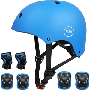 XJD Kids Bike Helmet & Protective Gear Set – Blue