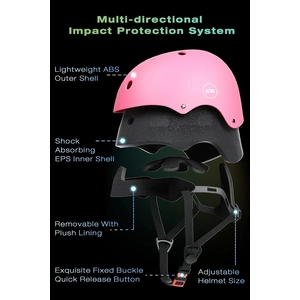 XJD Kids Bike Helmet & Protective Gear Set – Pink