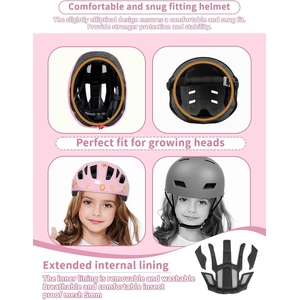 XJD Adjustable Toddler Bike Helmet – Pink Flowers