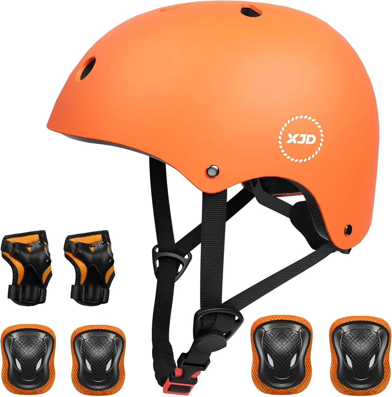 XJD Kids Bike Helmet & Protective Gear Set – Orange XJD Kids Bike Helmet & Protective Gear Set – Orange