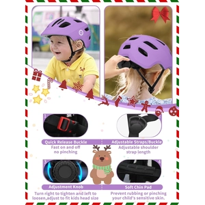 XJD Adjustable Toddler Bike Helmet – Light Purple, XS (46–51 cm)