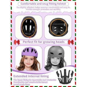 XJD Adjustable Toddler Bike Helmet – Light Purple, XS (46–51 cm)