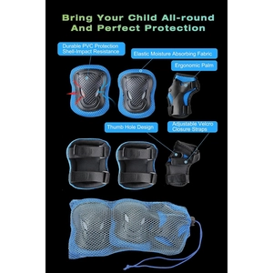 XJD Kids Bike Helmet & Protective Gear Set – Blue