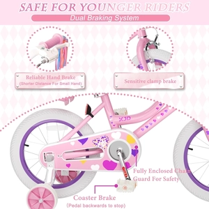 XJD Girls Bike with Basket & Doll Seat – Pink