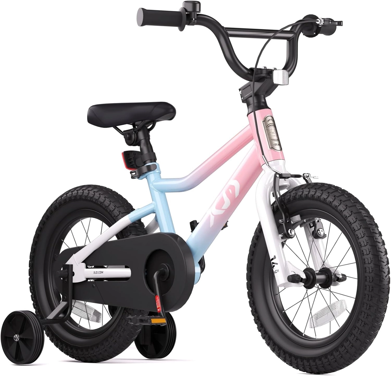 XJD Kids BMX Bike with Training Wheels – Pink Blue XJD Kids BMX Bike with Training Wheels – Pink Blue