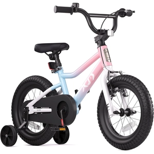 XJD Kids BMX Bike with Training Wheels – Pink Blue