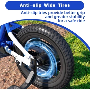 XJD Kids BMX Bike with Training Wheels – Blue