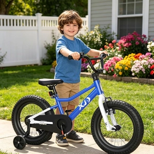 XJD Kids BMX Bike with Training Wheels – Blue