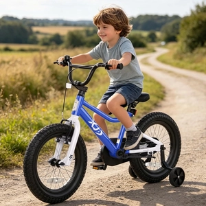 XJD Kids BMX Bike with Training Wheels – Blue
