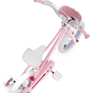 XJD Girls Bike with Training Wheels & Basket – Pink