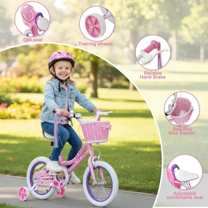 XJD Girls Bike with Basket & Doll Seat – Pink