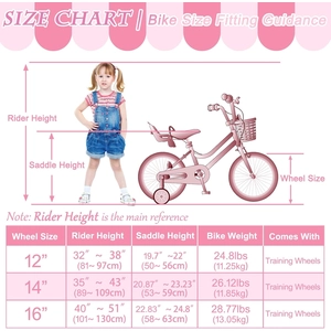 XJD Girls Bike with Basket & Doll Seat – Pink
