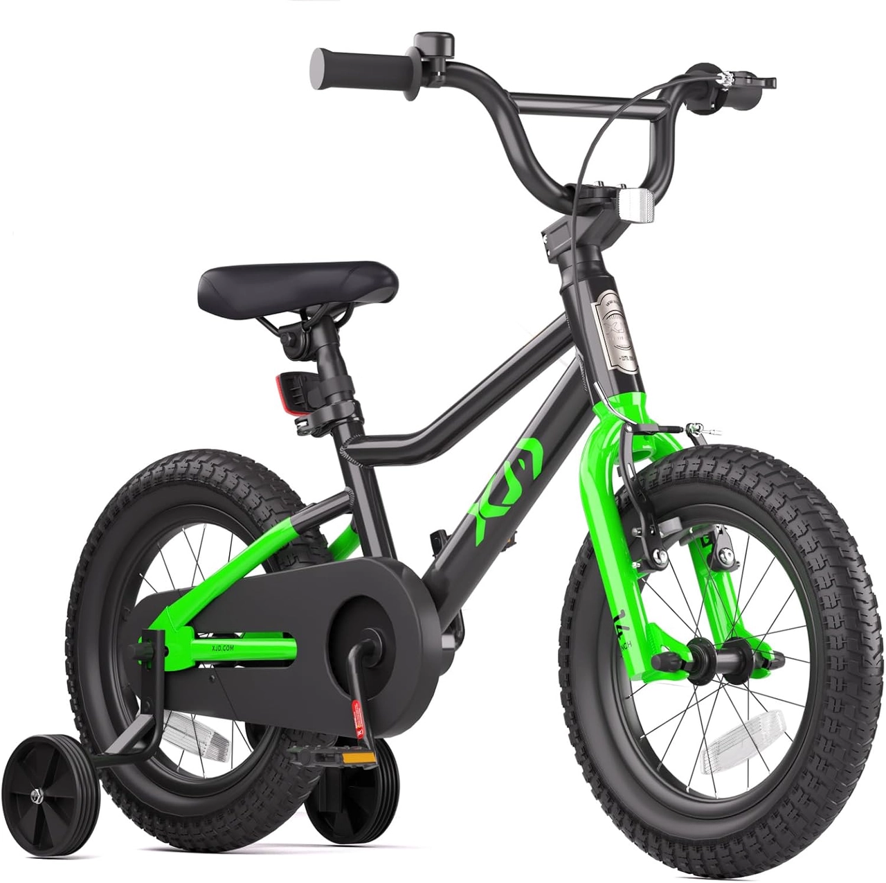 XJD Black Kids BMX Bike with Training Wheels