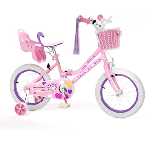 XJD Girls Bike with Basket & Doll Seat – Pink