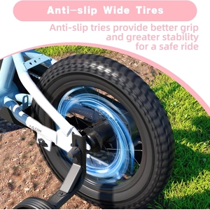 XJD Kids BMX Bike with Training Wheels – Pink Blue