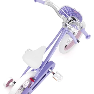 XJD Girls Bike with Training Wheels & Basket – Purple
