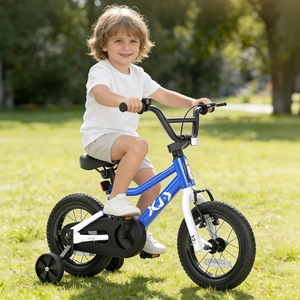 XJD Kids BMX Bike with Training Wheels – Blue