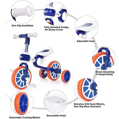 XJD 3 in 1 Toddler Tricycle Bike for 18 Months to 3 Years Old