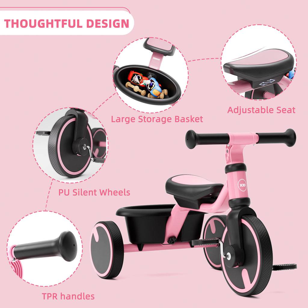 XJD Toddler Training Balance Bike Pink