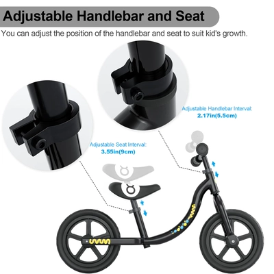 XJD Kids Balance Bike Beginner Toddler Bike No Pedal for 18M-5YO