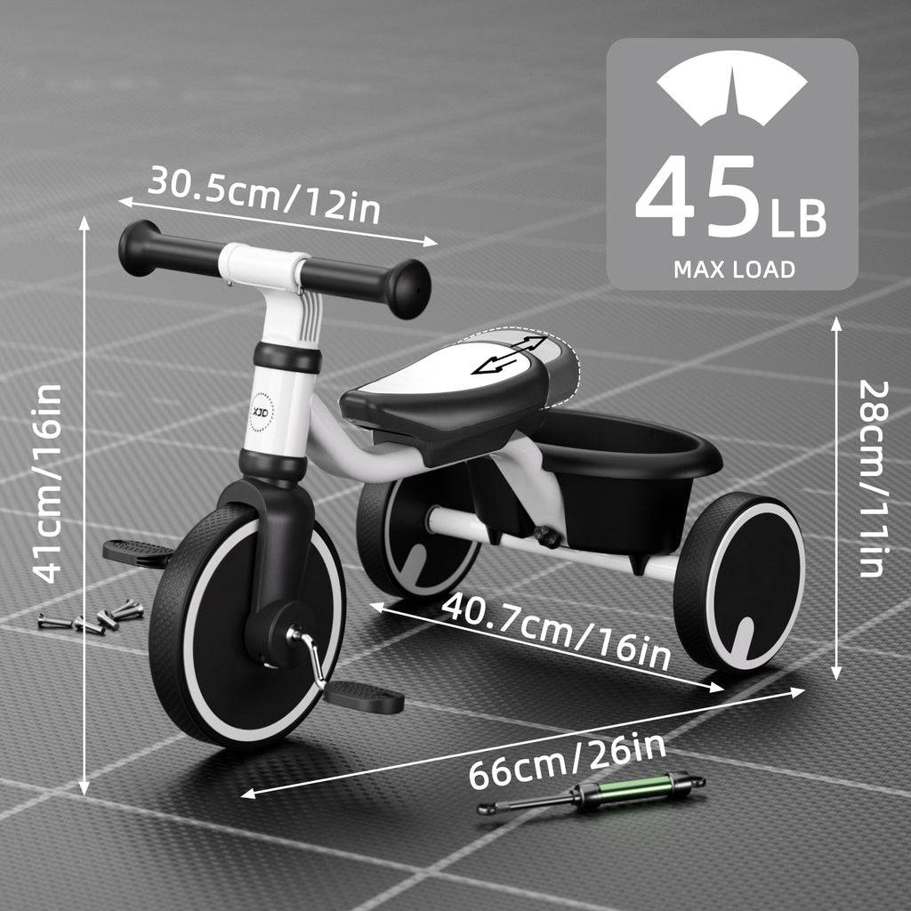 XJD Toddler Training Balance Bike White