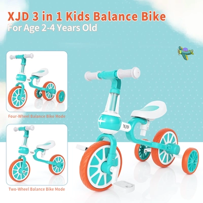 XJD 3 in 1 Toddler Tricycle Bike Green