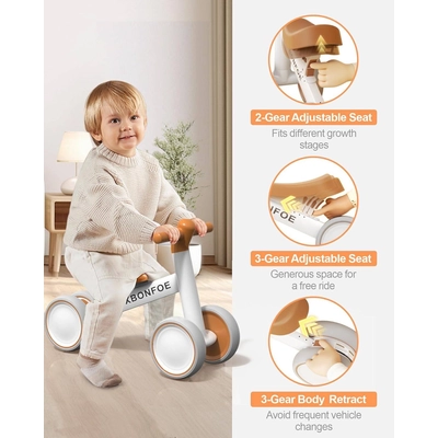XBONFOE Balance Bike  Brownish White