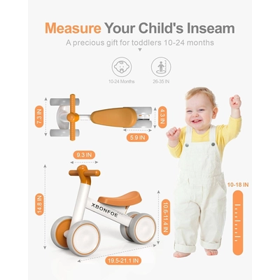 XBONFOE Balance Bike  Brownish White