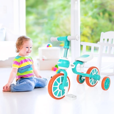 XJD 3 in 1 Toddler Tricycle Bike Green