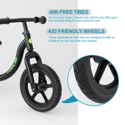 XJD Black Crocodile Kids Balance Bike