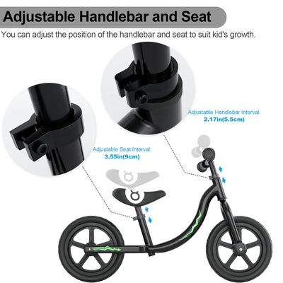 XJD Black lightning Kids Balance Bike