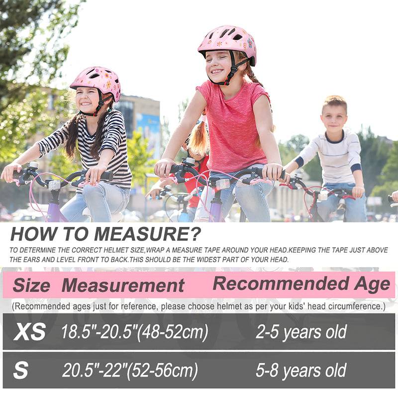 XJD Kids Bike Helmet Pink Flower
