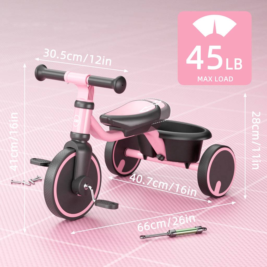 XJD Toddler Training Balance Bike Pink