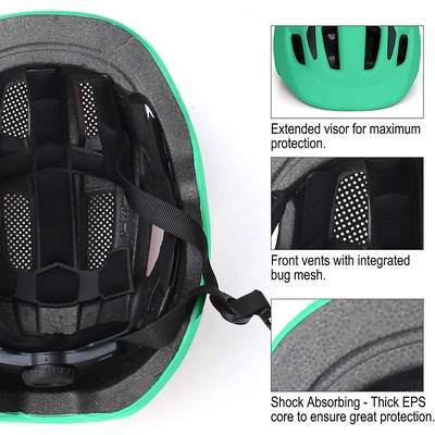 XJD Kids Bike Helmet Green