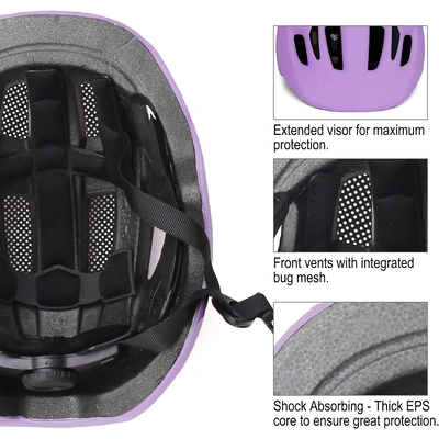 XJD Kids Bike Helmet Purple