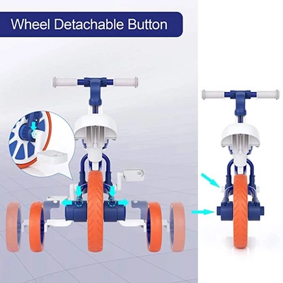 XJD 3 in 1 Toddler Tricycle Bike for 18 Months to 3 Years Old