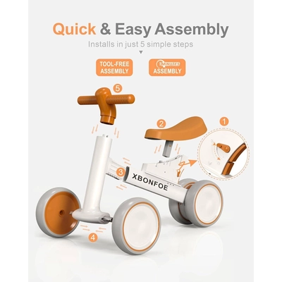 XBONFOE Balance Bike  Brownish White