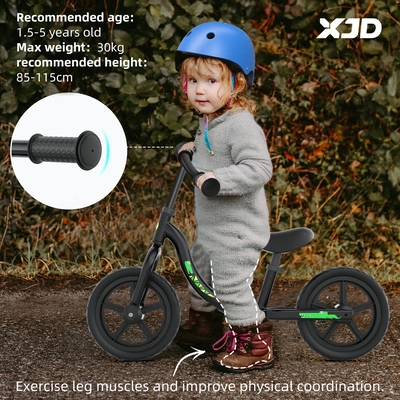 XJD Black Crocodile Kids Balance Bike